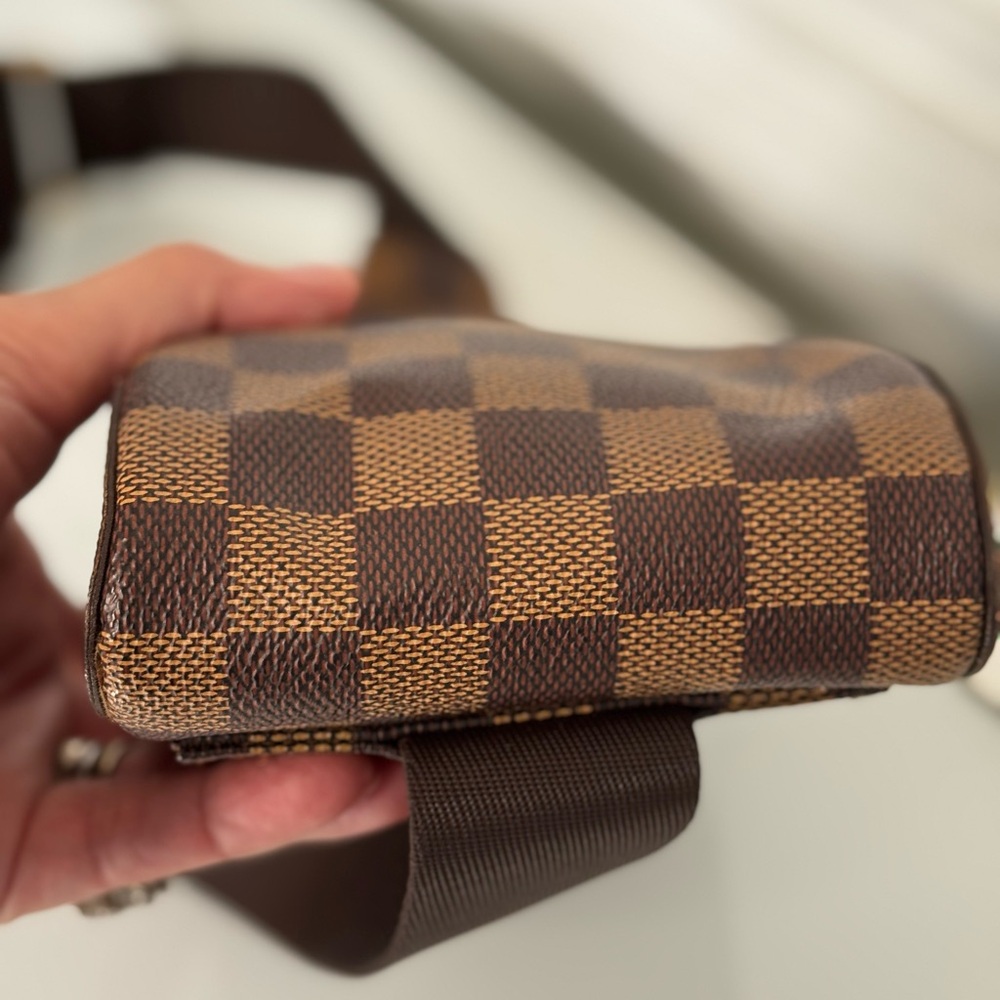 LOUIS VUITTON DAMIER EBENE GERONIMOS BUM BAG AUTHENTIC - Picture 8 of 17